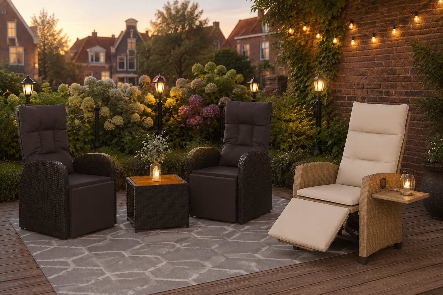 Een boheemse loungehoek voor lange zomeravonden