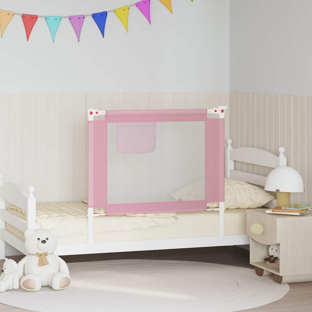 Bedhekje peuter 90x25 cm stof roze