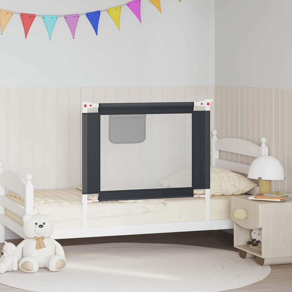 Bedhekje peuter 90x25 cm stof donkergrijs