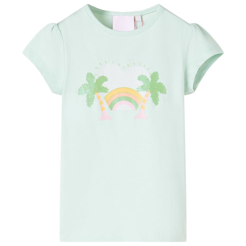 Kindershirt 116 lichtmint – afbeelding 1