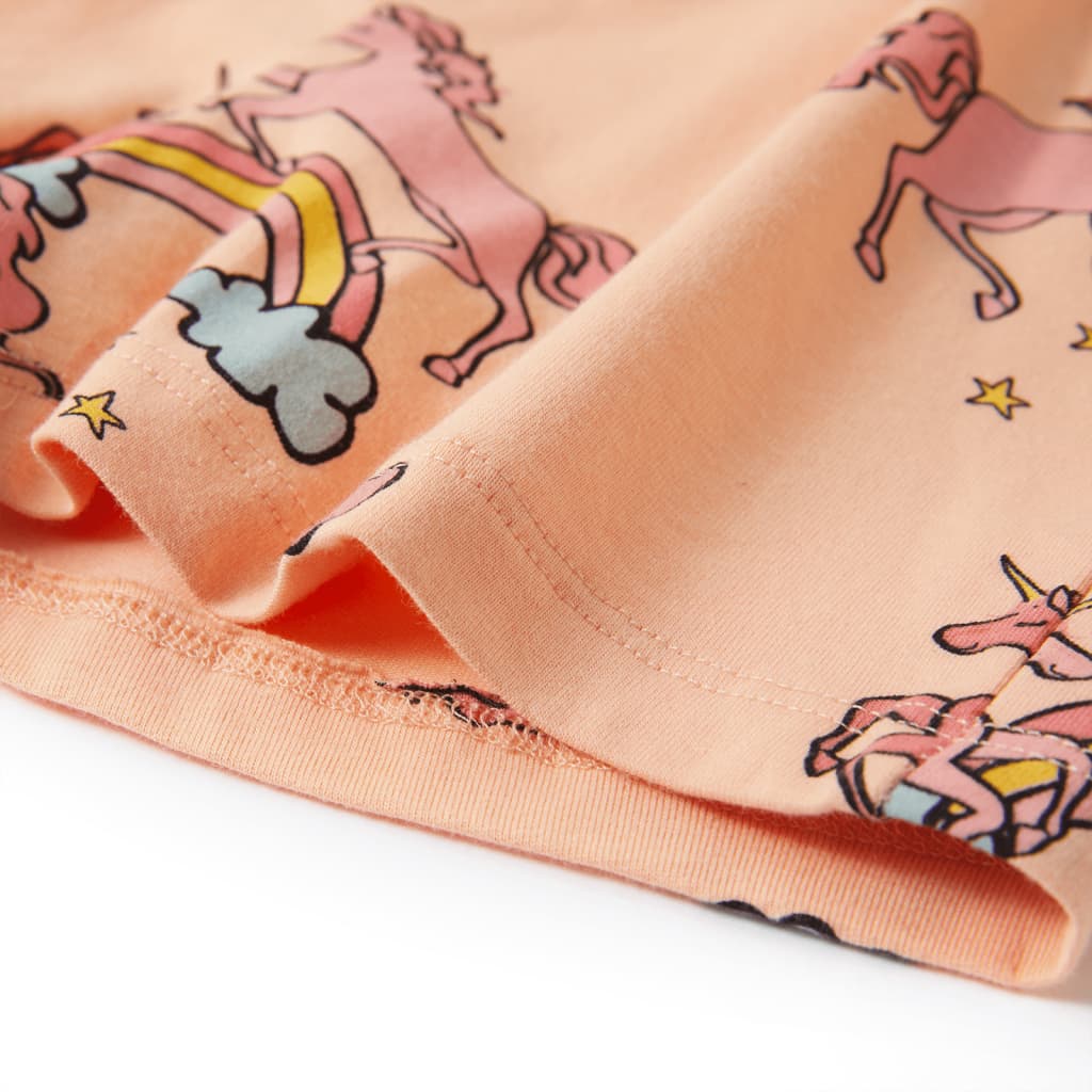 Kinderpyjama met korte mouwen 140 lichtoranje – afbeelding 12
