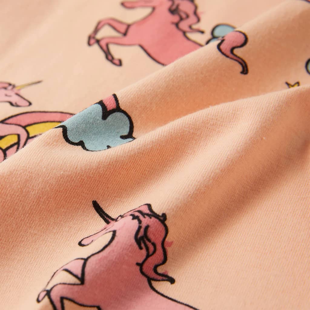 Kinderpyjama met korte mouwen 140 lichtoranje – afbeelding 8