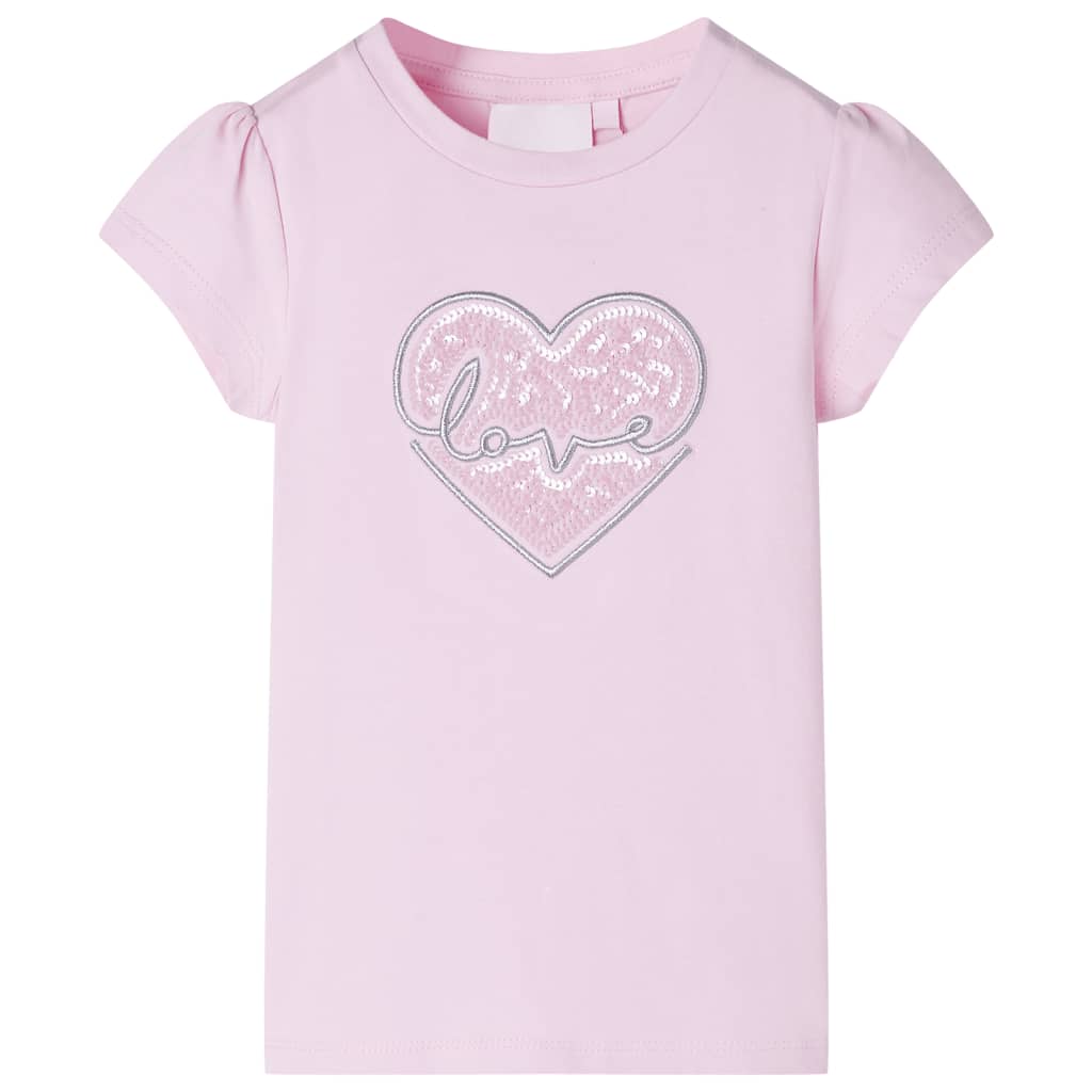 Kindershirt 104 lichtroze – afbeelding 1