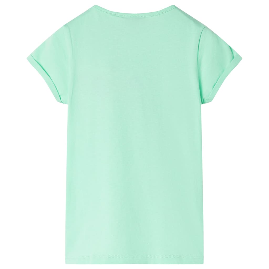 Kindershirt 104 felgroen – afbeelding 2
