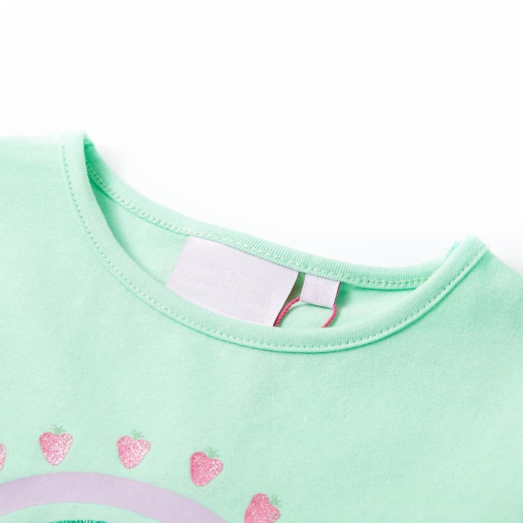 Kindershirt 104 felgroen – afbeelding 3