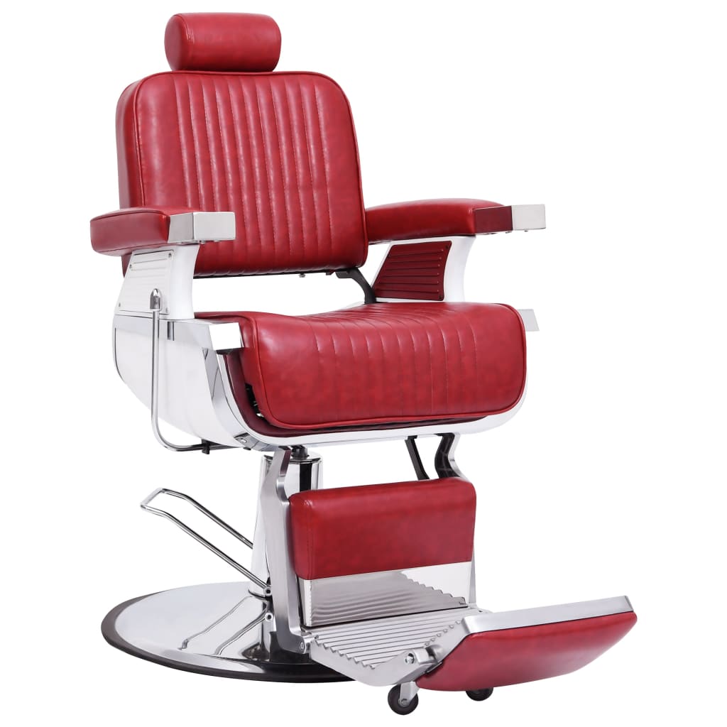 Kappersstoel 68x69x116 cm kunstleer rood