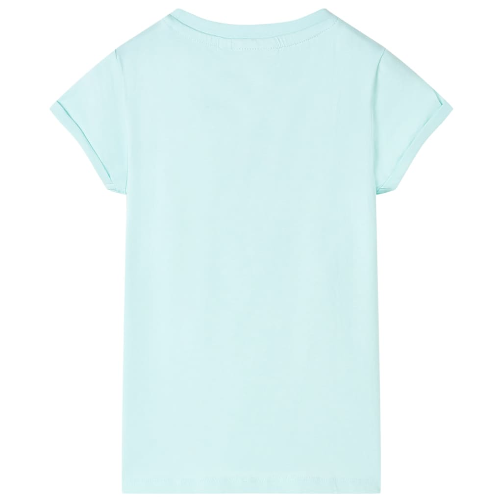 Kindershirt 140 lichtzeeblauw – afbeelding 2