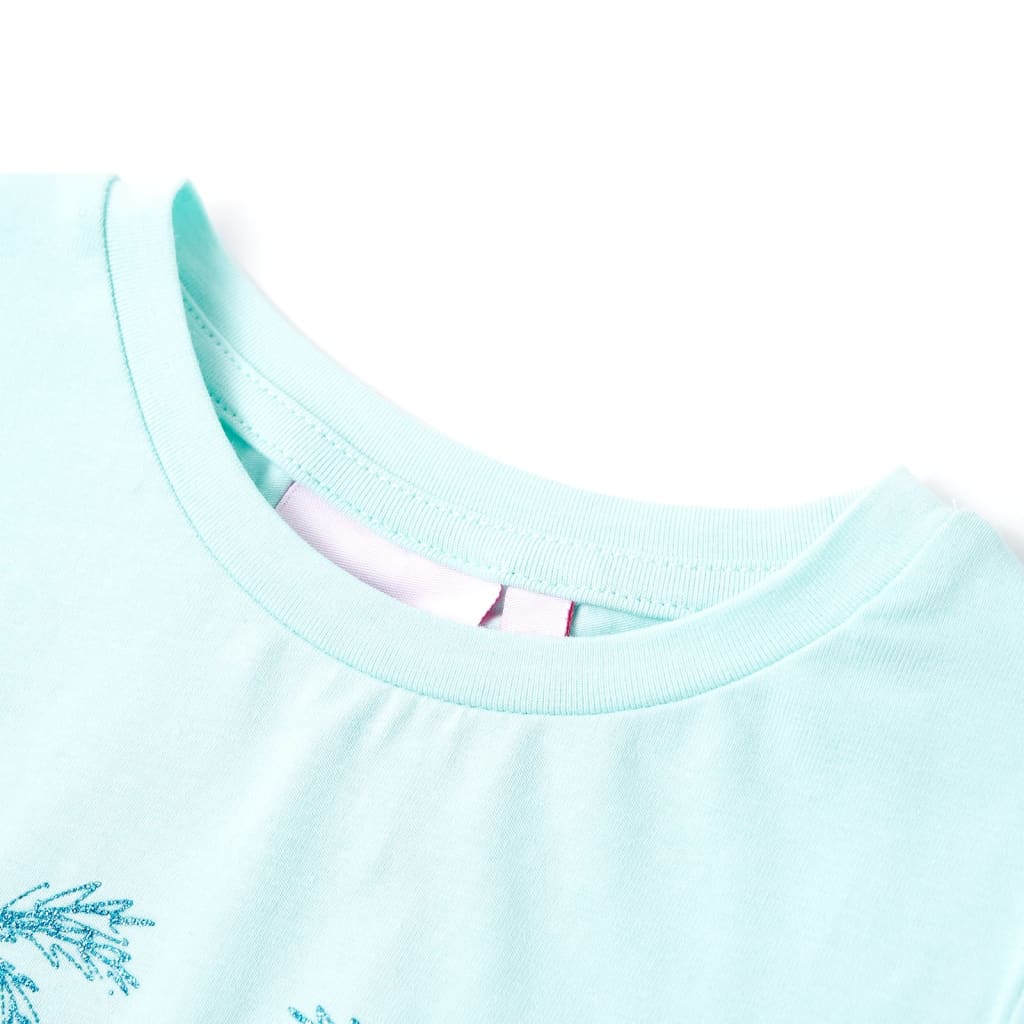 Kindershirt 140 lichtzeeblauw – afbeelding 3