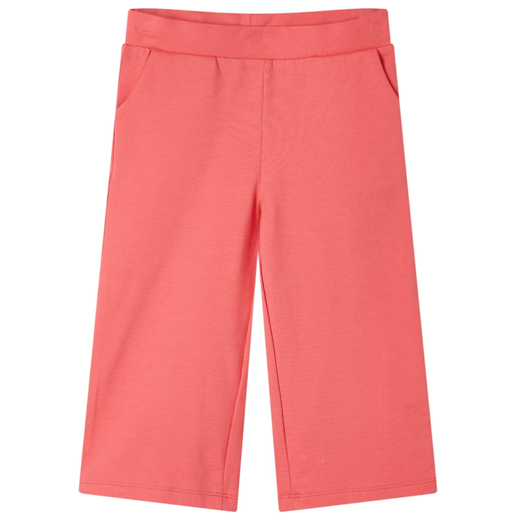 Kinderbroek met wijde pijpen 104 koraalkleurig
