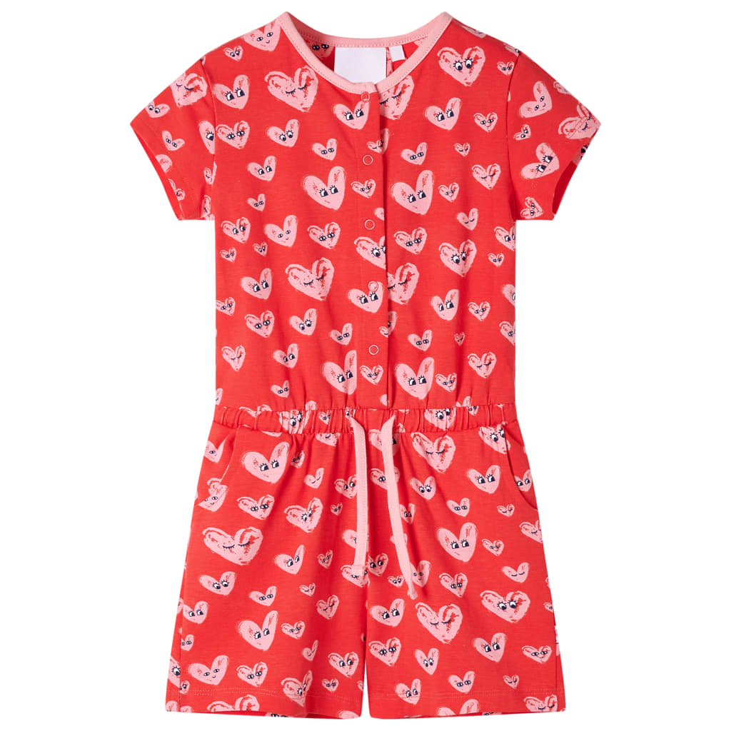 Kinderjumpsuit 128 rood