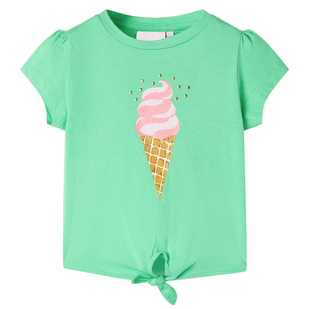Kindershirt 104 lichtgroen – afbeelding 1