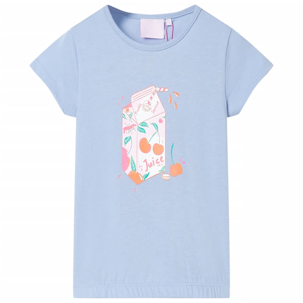 Kindershirt 116 blauw – afbeelding 1