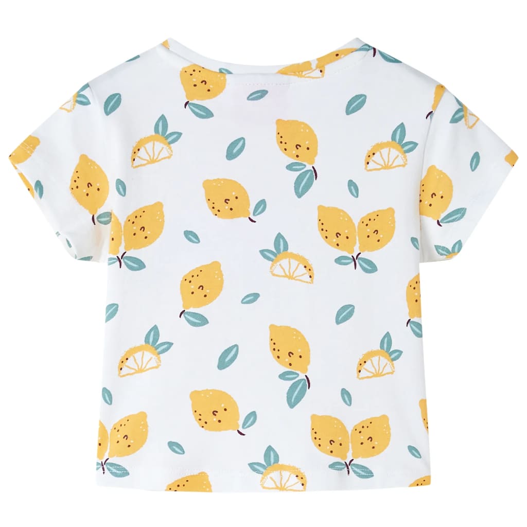 Kindershirt met knoop in de zoom 116 ecru – afbeelding 2