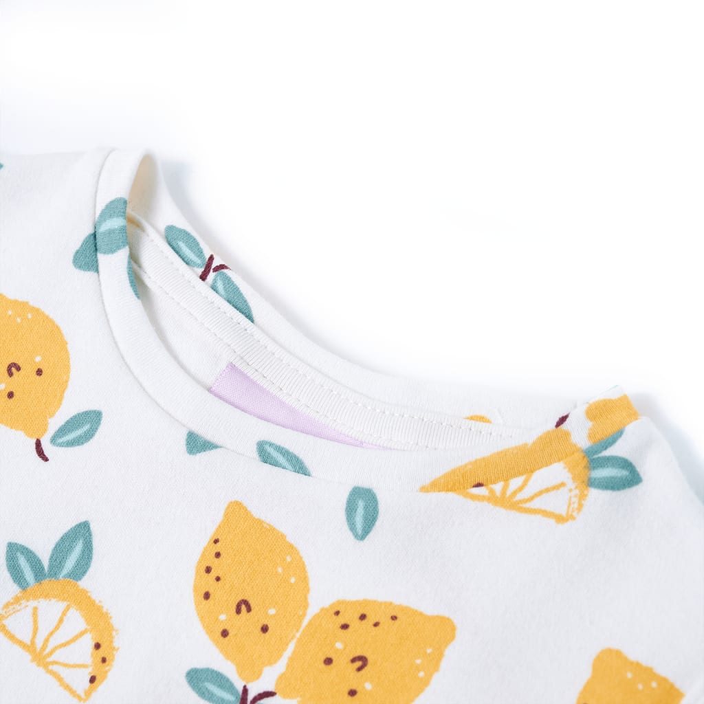 Kindershirt met knoop in de zoom 116 ecru – afbeelding 3