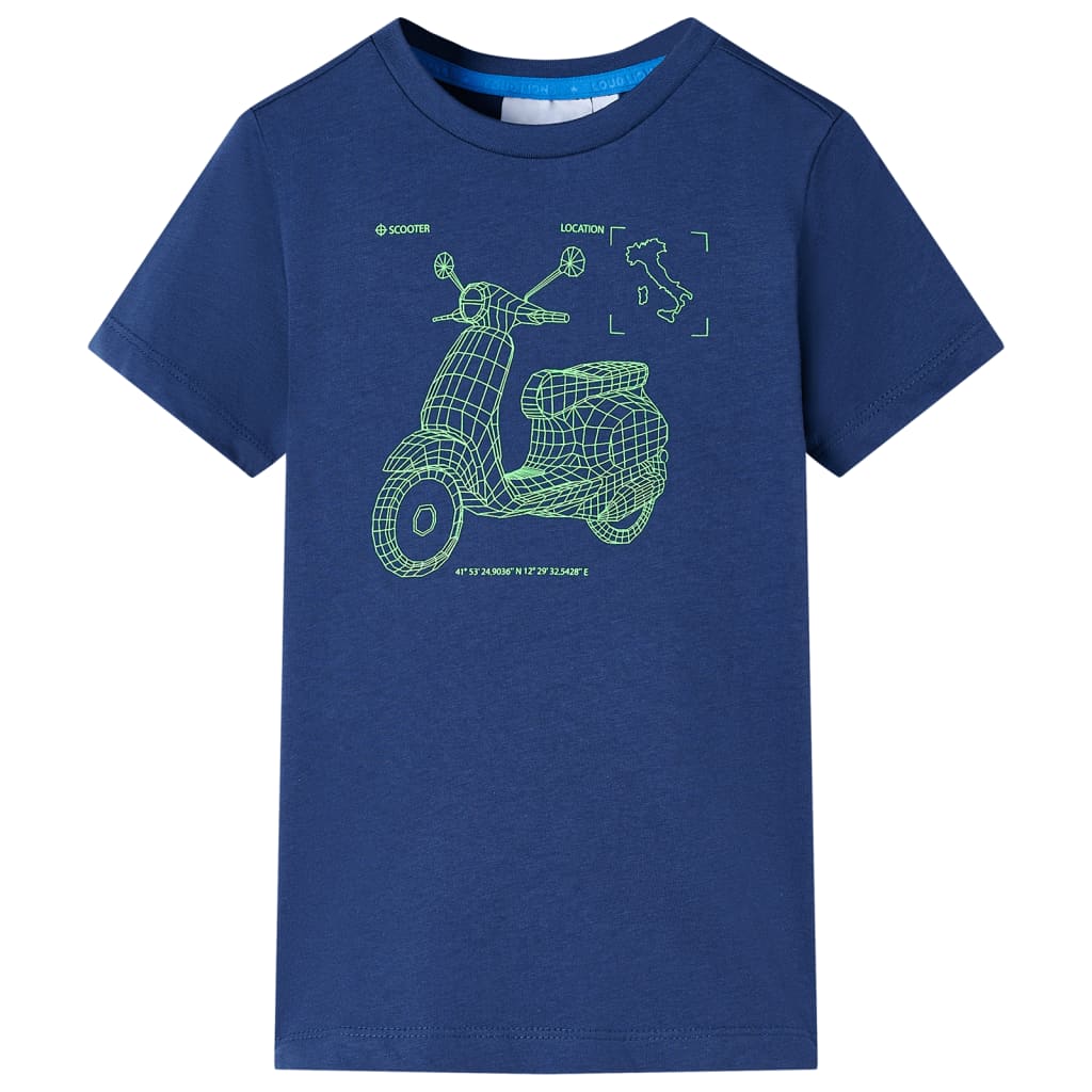 Kindershirt 104 donkerblauw – afbeelding 1
