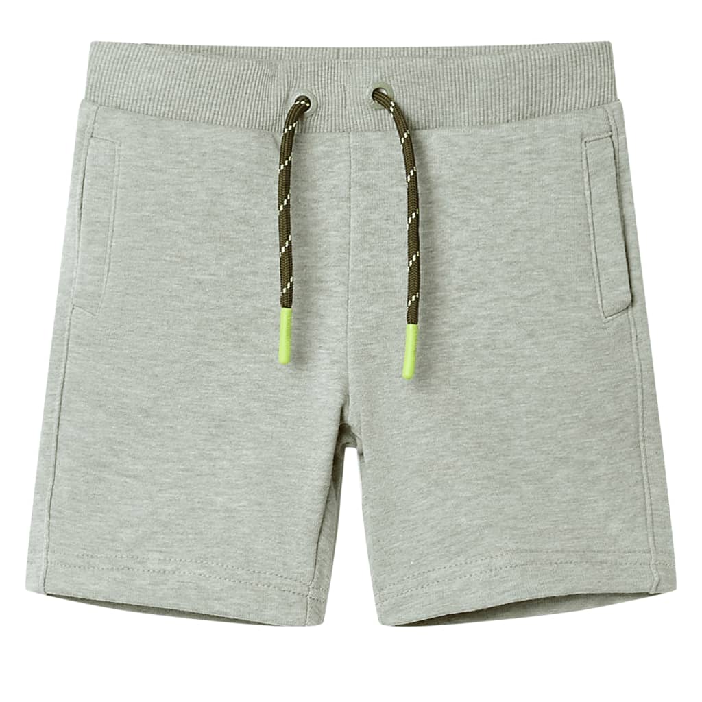 Kindershorts met trekkoord 140 gemêleerd lichtkakikleurig