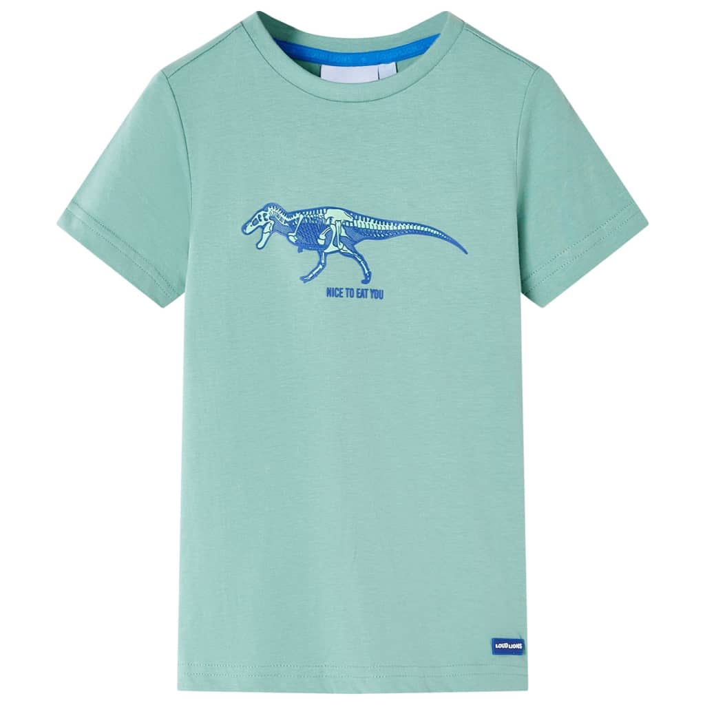 Kindershirt 128 lichtkakikleurig