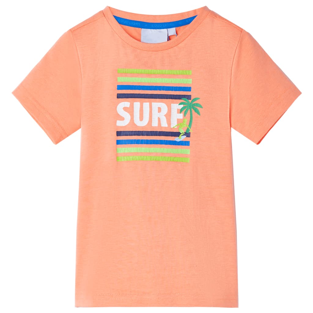 Kindershirt 128 neonoranje – afbeelding 1