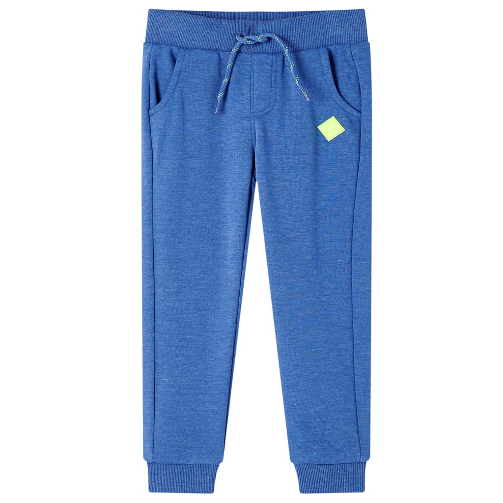 Kinderjoggingbroek 140 gemêleerd blauw