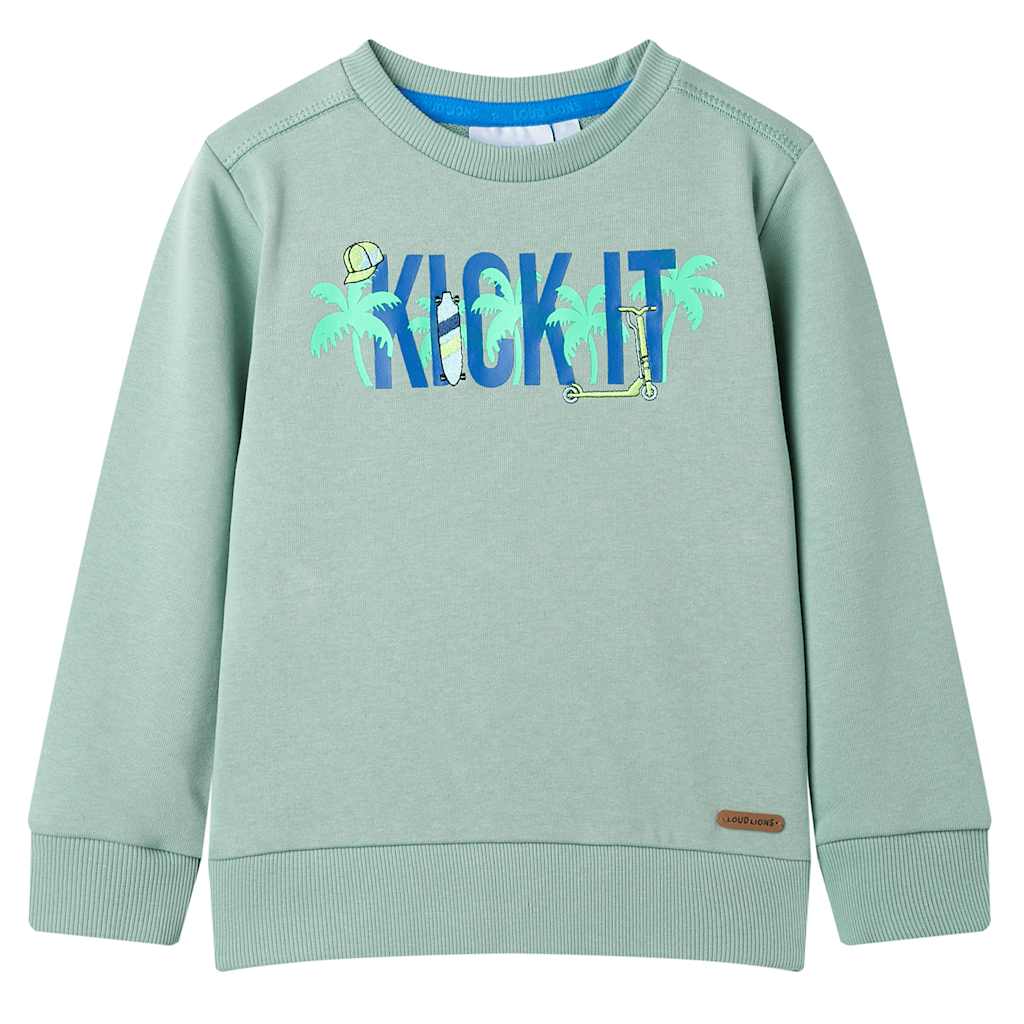 Kindertrui 140 lichtkaki – afbeelding 1