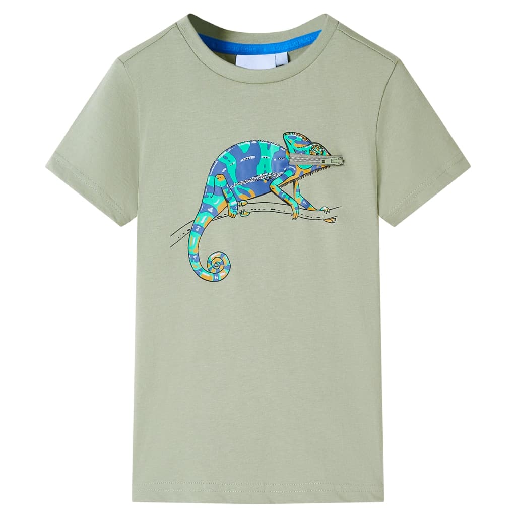 Kindershirt met korte mouwen 116 lichtkakikleurig – afbeelding 1