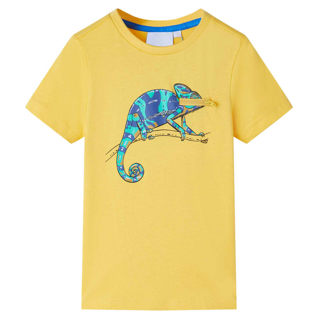 Kindershirt met korte mouwen 116 lichtokerkleurig