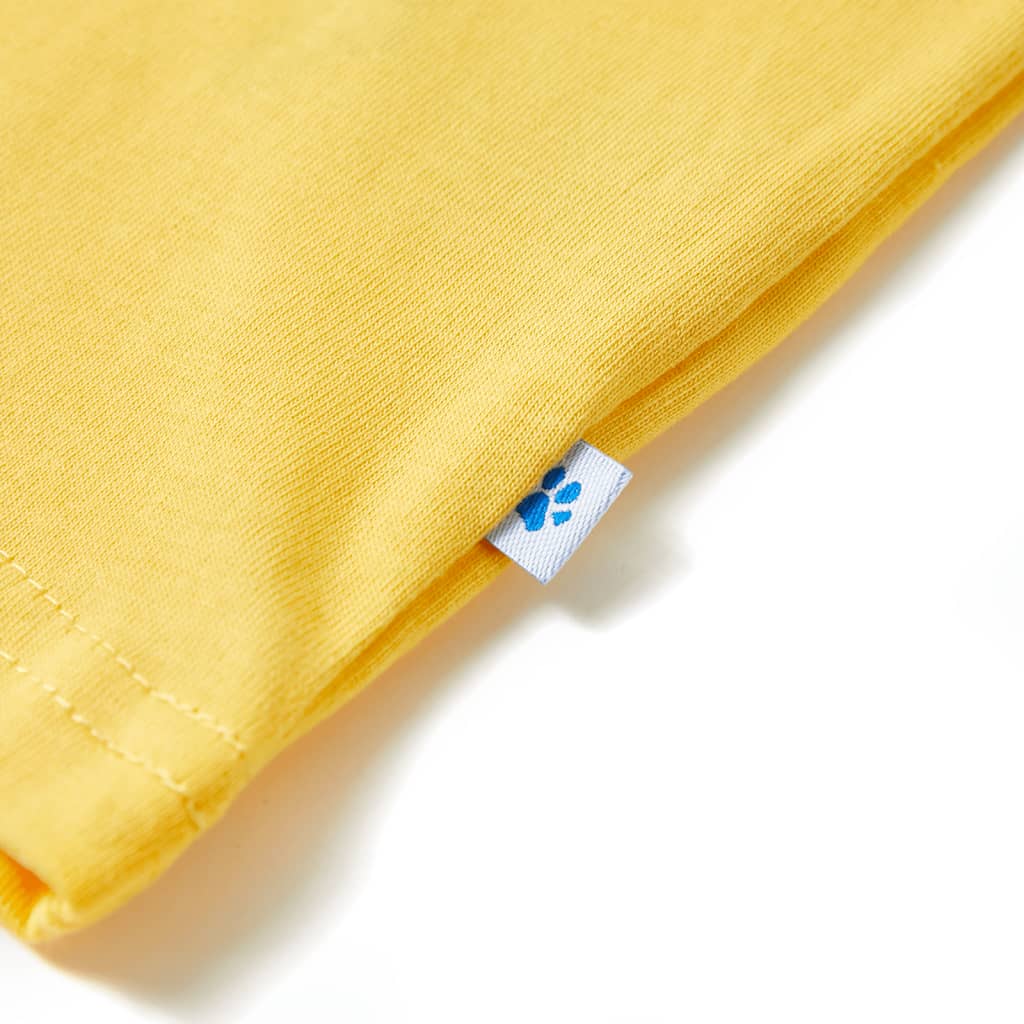 Kindershirt met korte mouwen 128 lichtokerkleurig – afbeelding 6