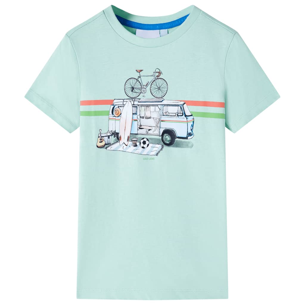 Kindershirt 104 lichtmintkleurig