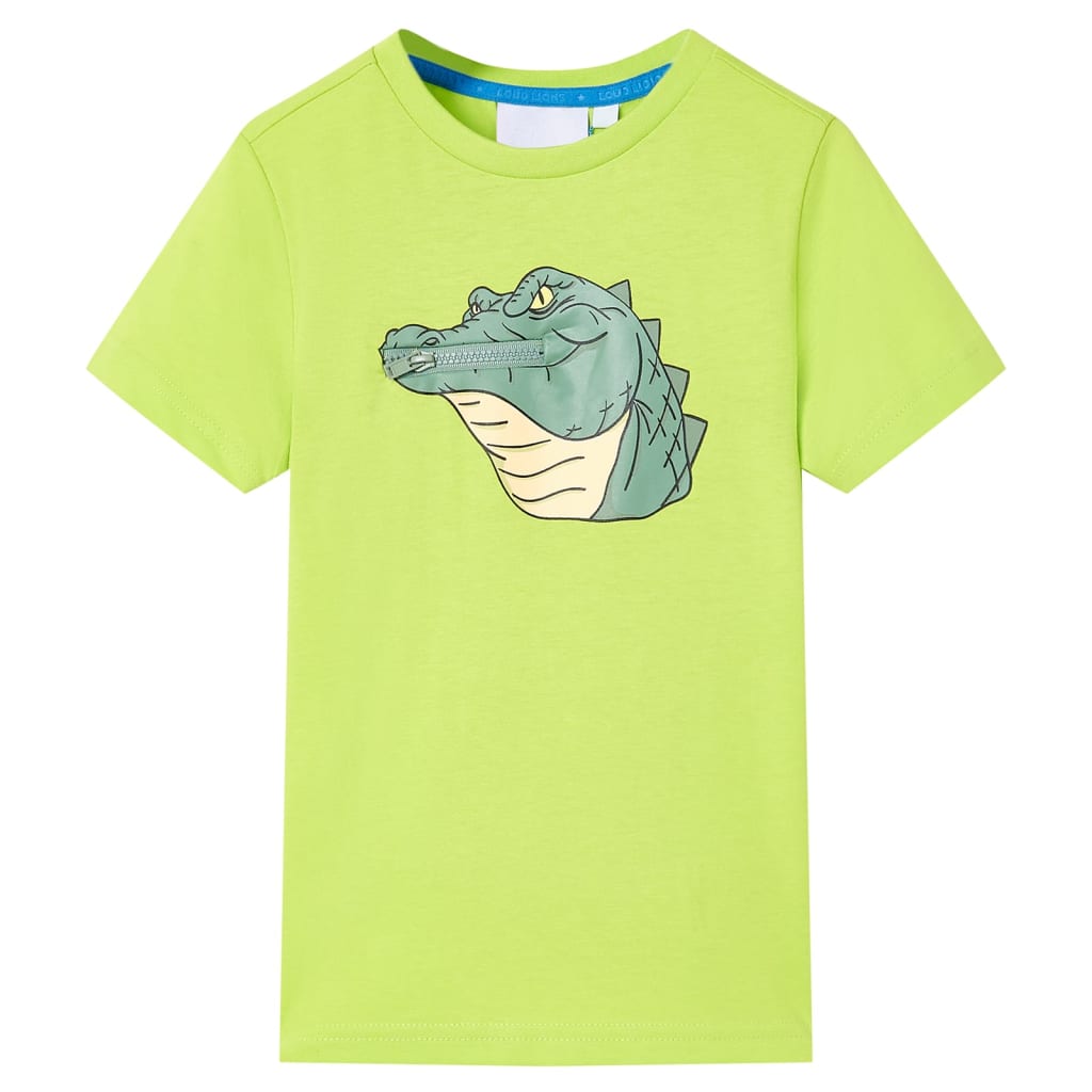 Kindershirt 128 limoengroen