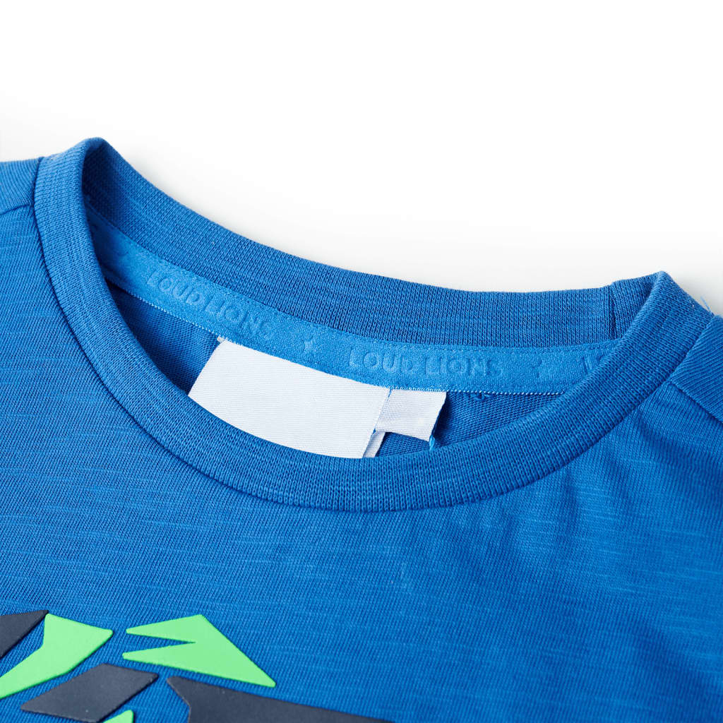Kindershirt 104 blauw – afbeelding 3