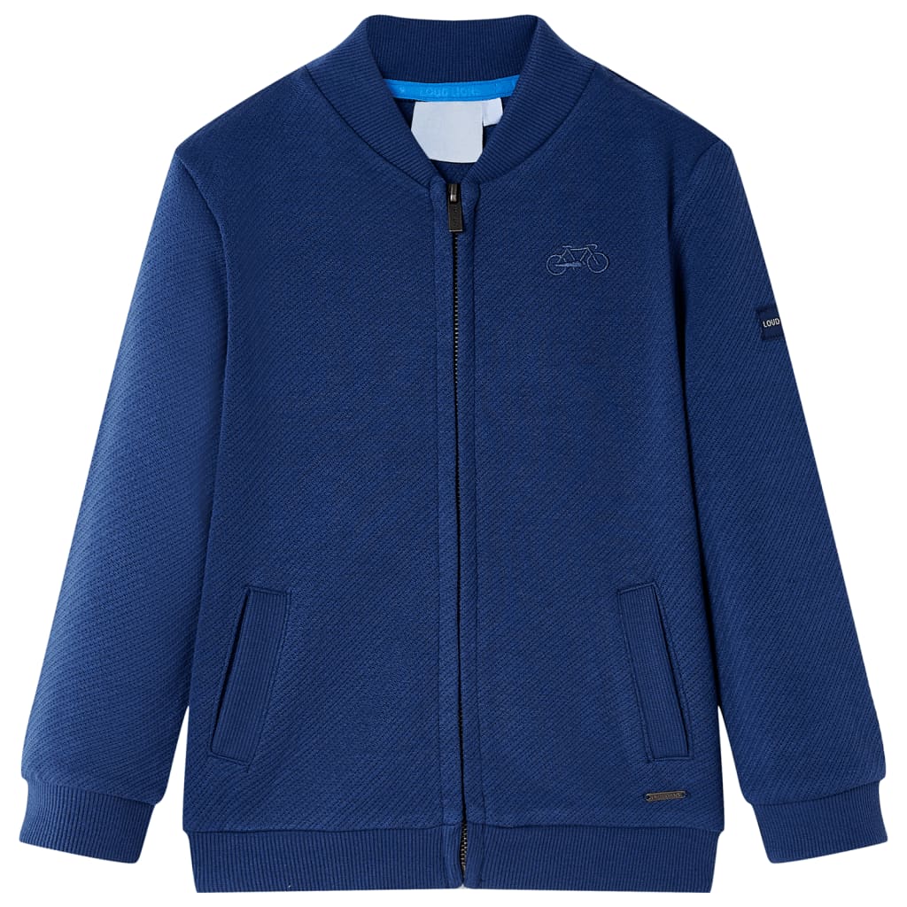 Kindervest met rits 104 marineblauw – afbeelding 1