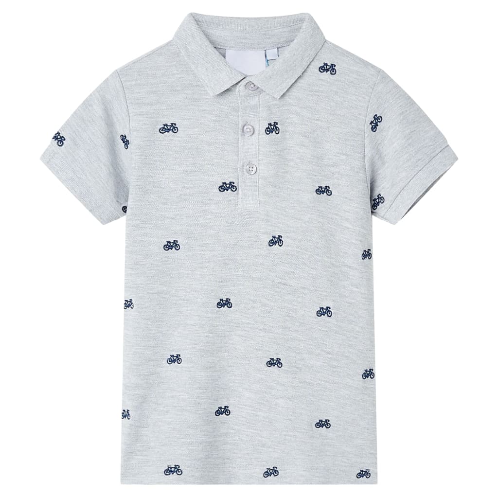 Kinderpoloshirt  116 gemêleerd grijs