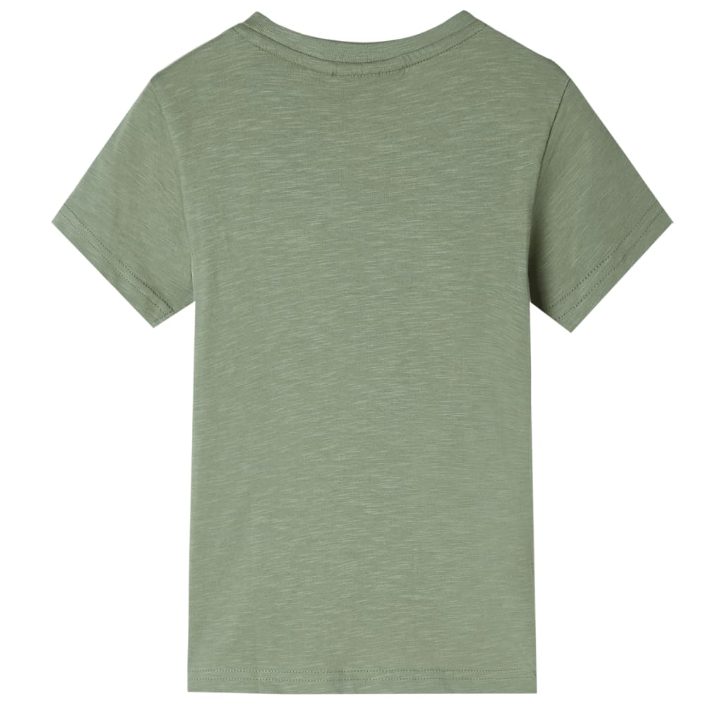Kindershirt met korte mouwen 116 lichtkakikleurig – afbeelding 2