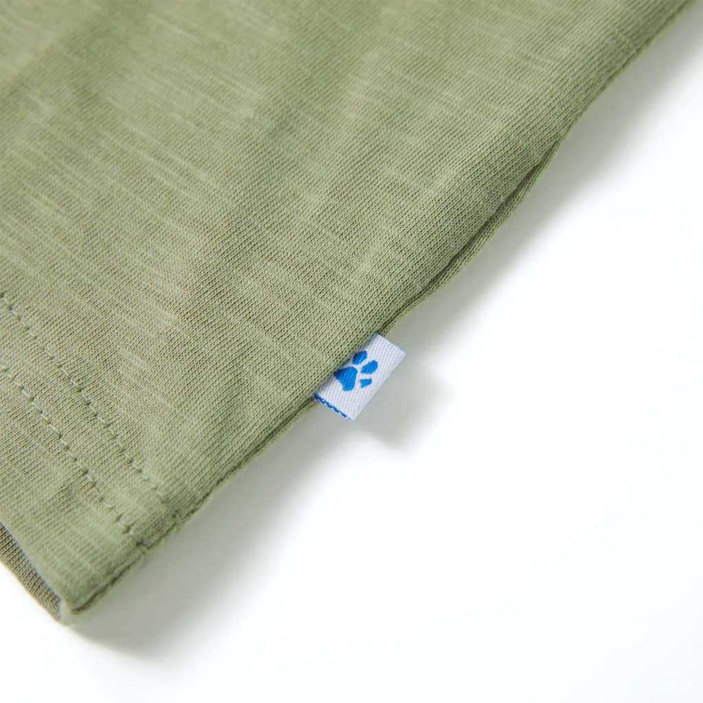 Kindershirt met korte mouwen 116 lichtkakikleurig – afbeelding 6