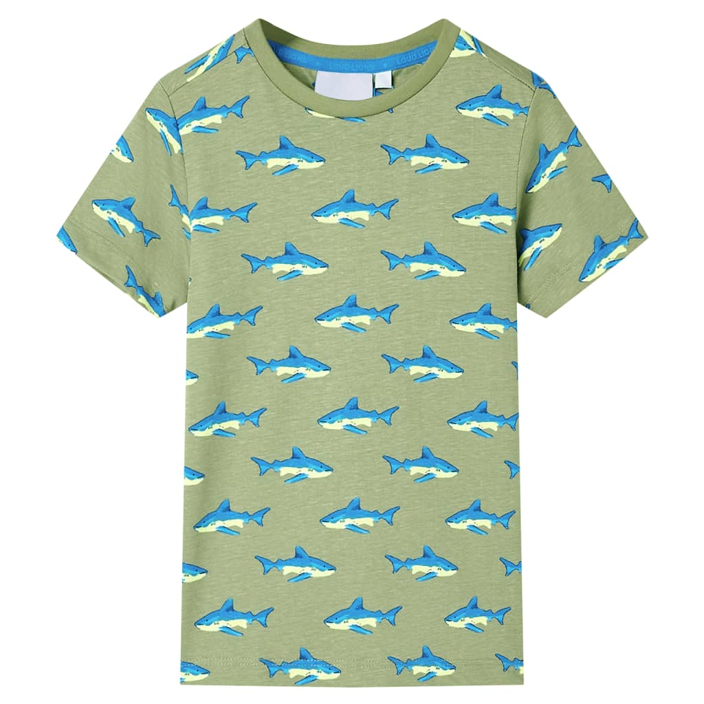 Kindershirt 128 lichtkakikleurig