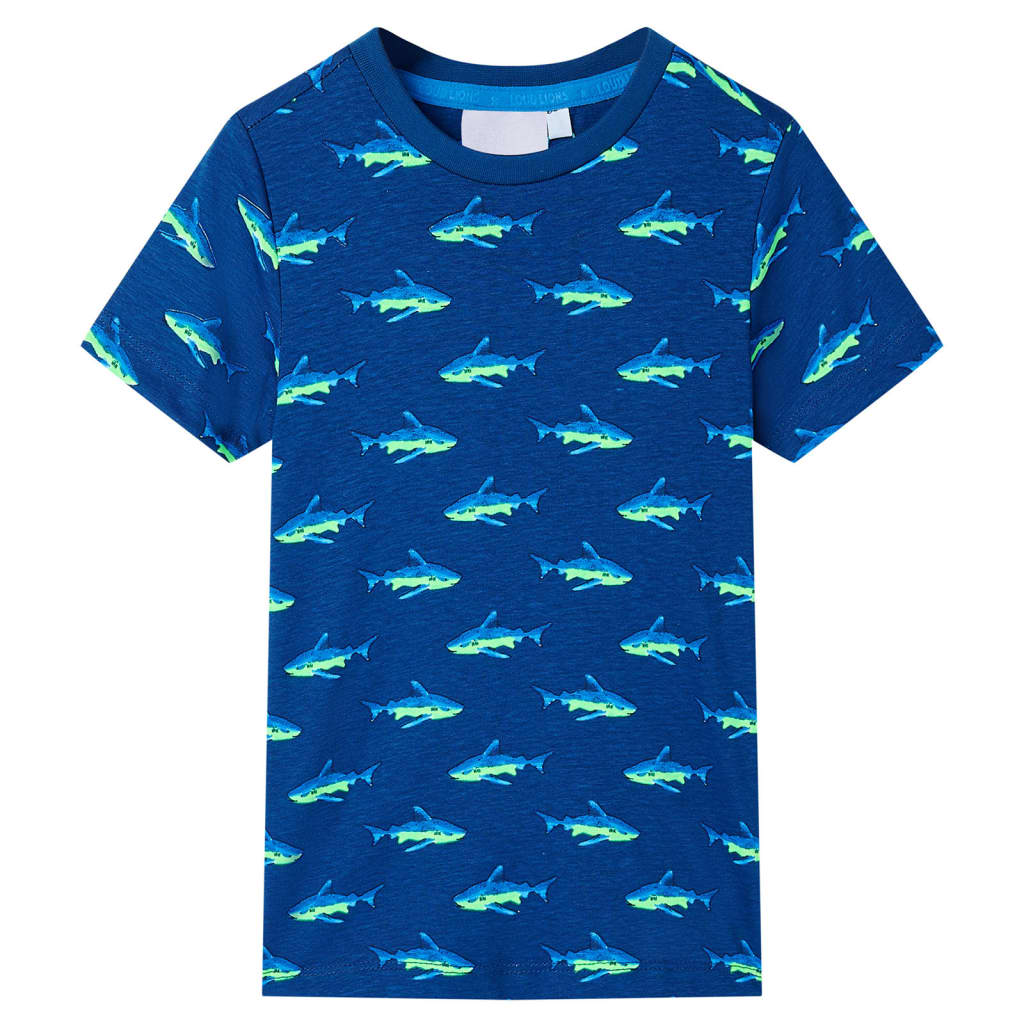 Kindershirt 92 donkerblauw – afbeelding 1