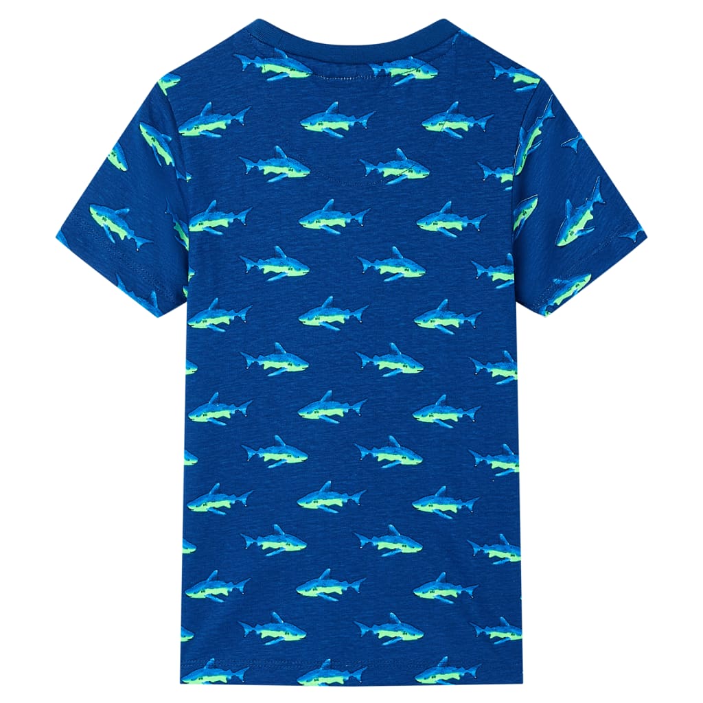 Kindershirt 140 donkerblauw – afbeelding 2