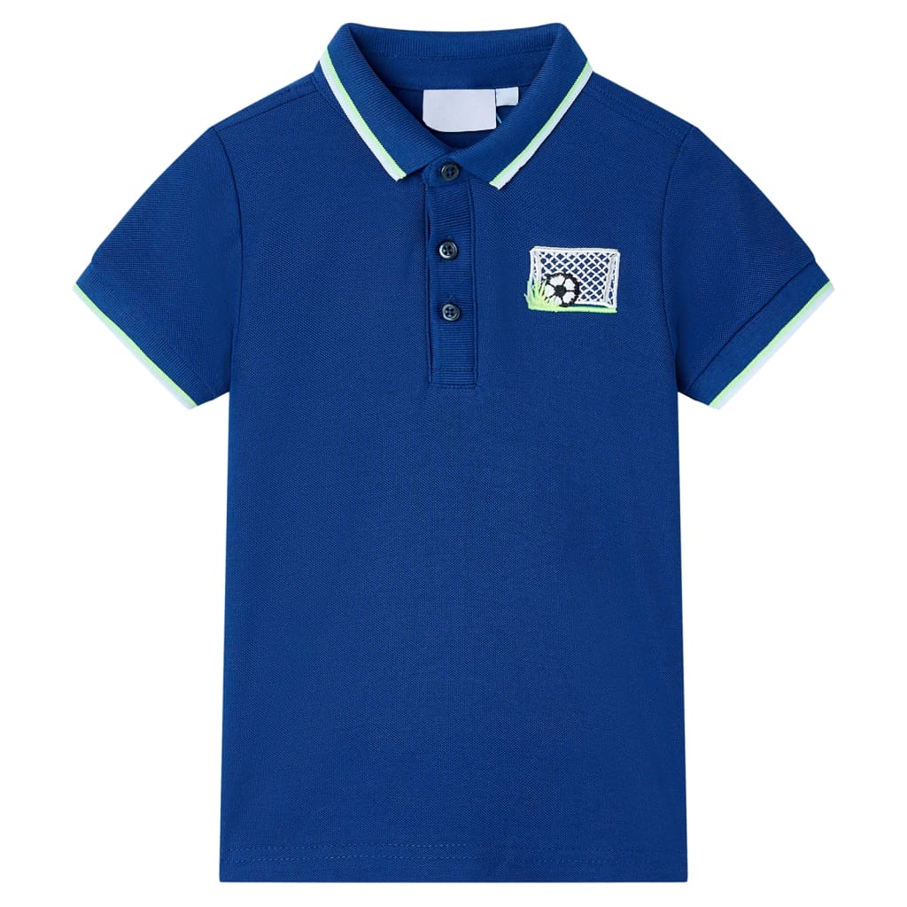 Kinderpoloshirt 140 donkerblauw – afbeelding 1
