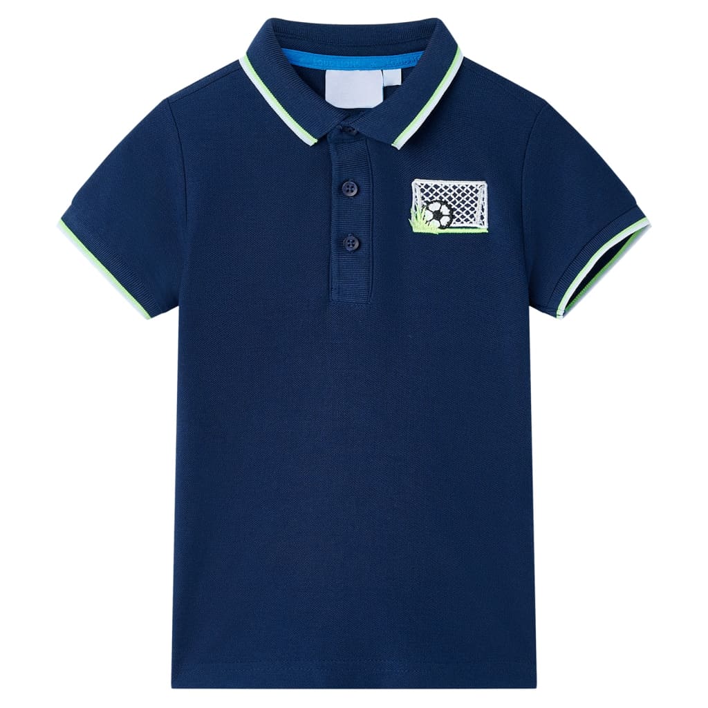 Kinderpoloshirt 116 marineblauw – afbeelding 1