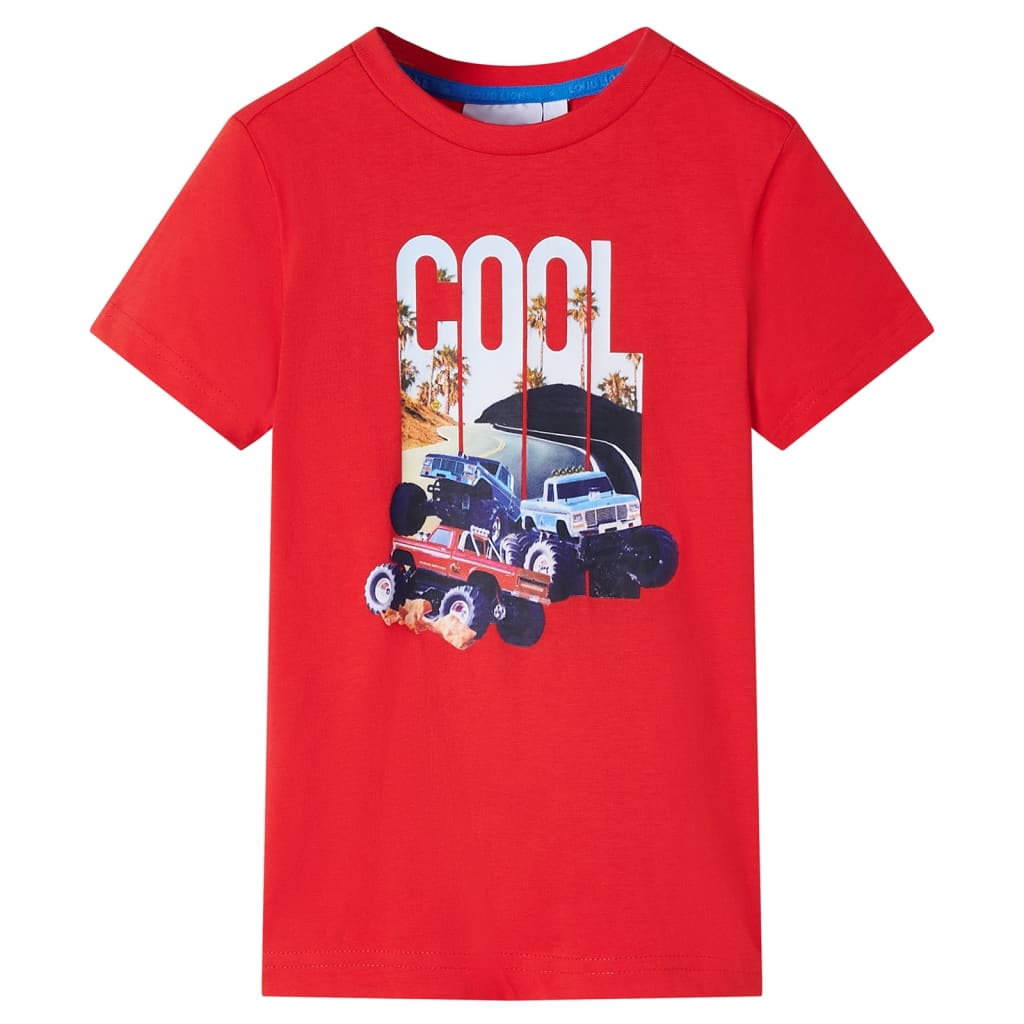 Kindershirt 104 rood – afbeelding 1