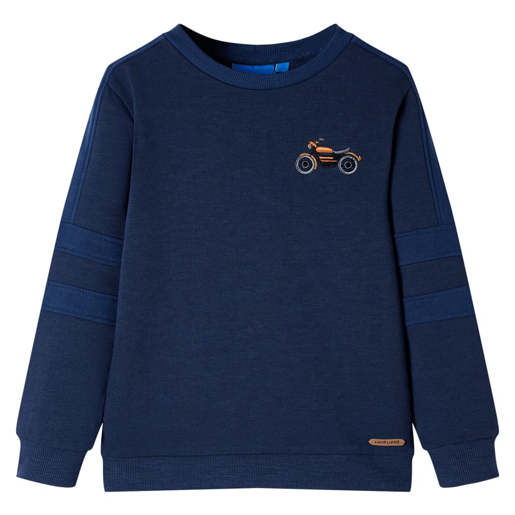 Kindertrui 92 gemêleerd marineblauw