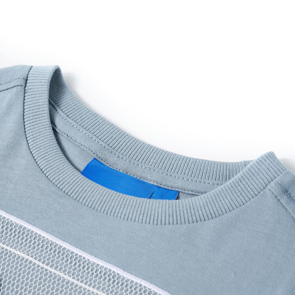 Kindershirt met lange mouwen 116 lichtblauw – afbeelding 3