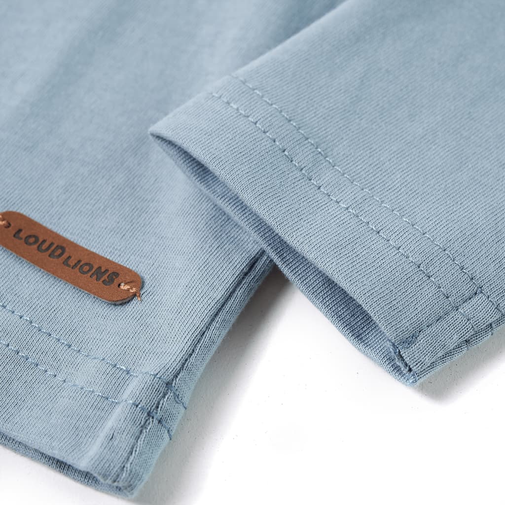 Kindershirt met lange mouwen 116 lichtblauw – afbeelding 5