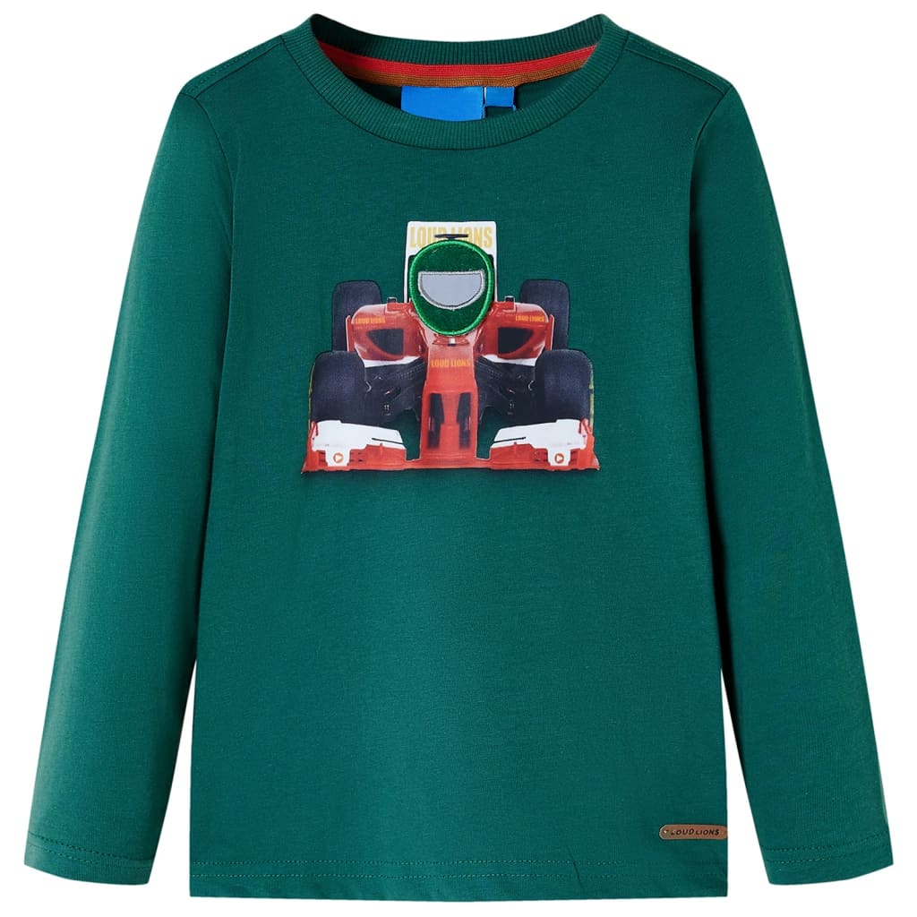 Kindershirt met lange mouwen 116 groen