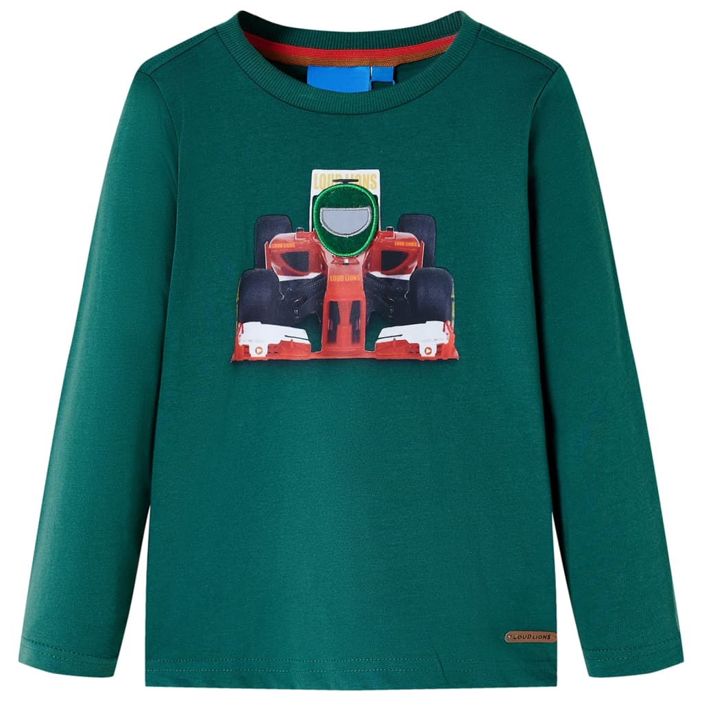 Kindershirt met lange mouwen 128 groen