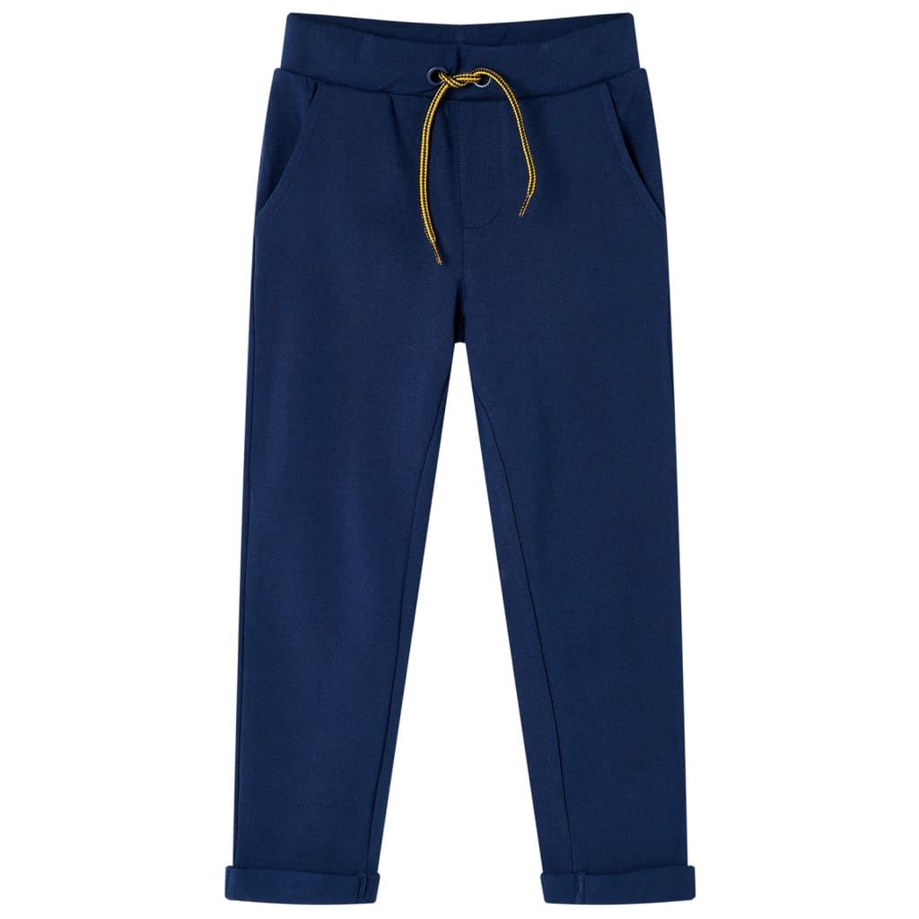 Kinderbroek met trekkoord 128 marineblauw