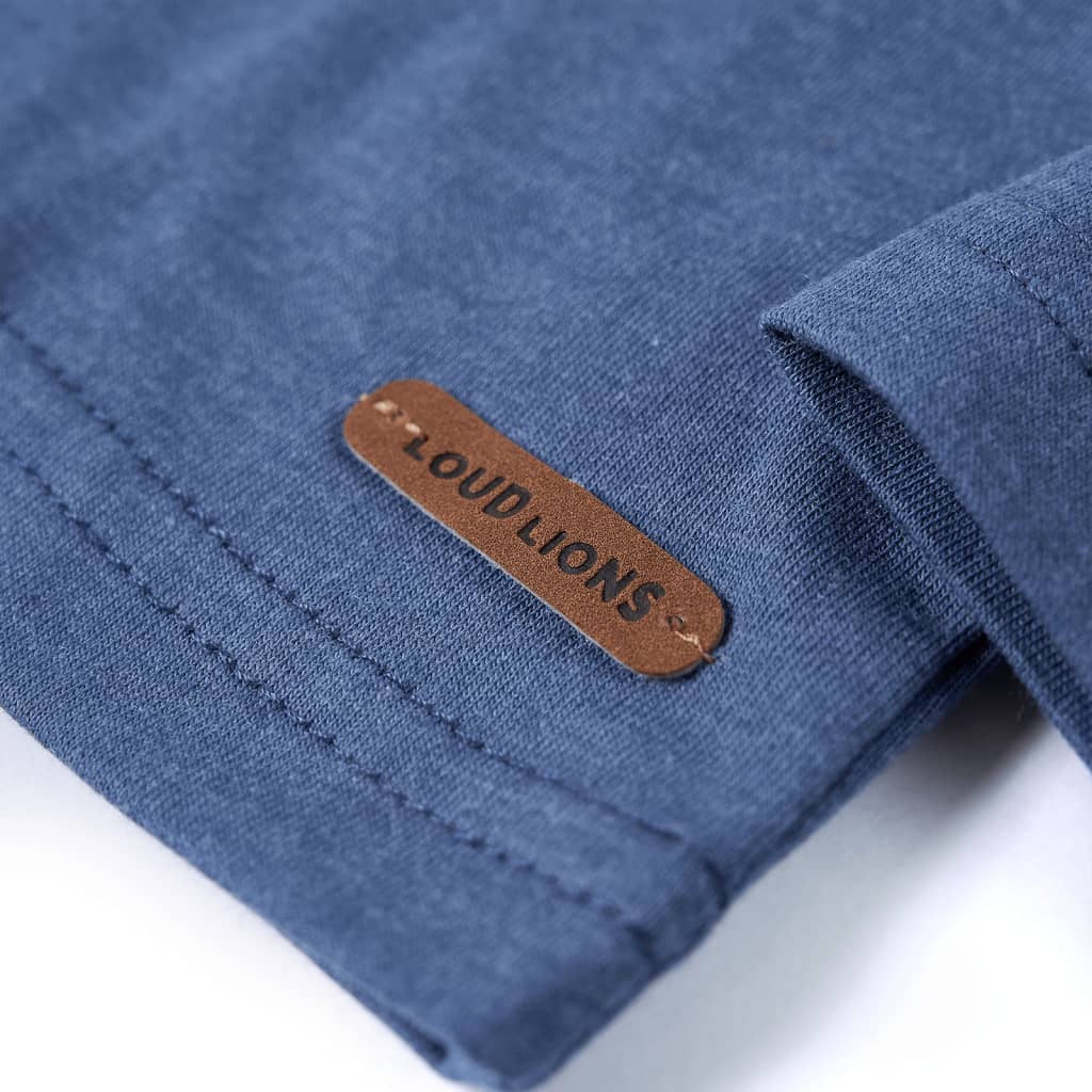 Kindershirt met lange mouwen 140 gemêleerd blauw – afbeelding 5