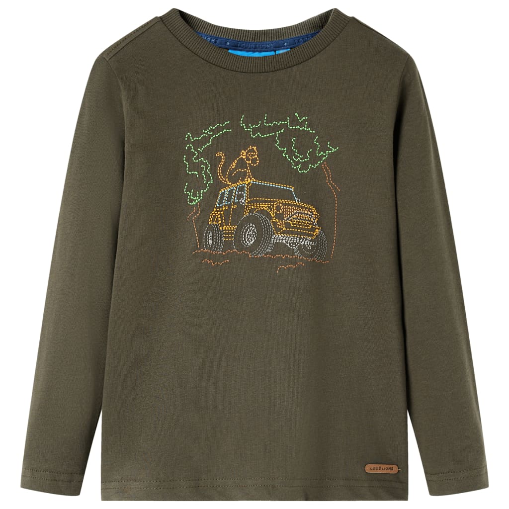 Kindershirt met lange mouwen 104 kakikleurig – afbeelding 1