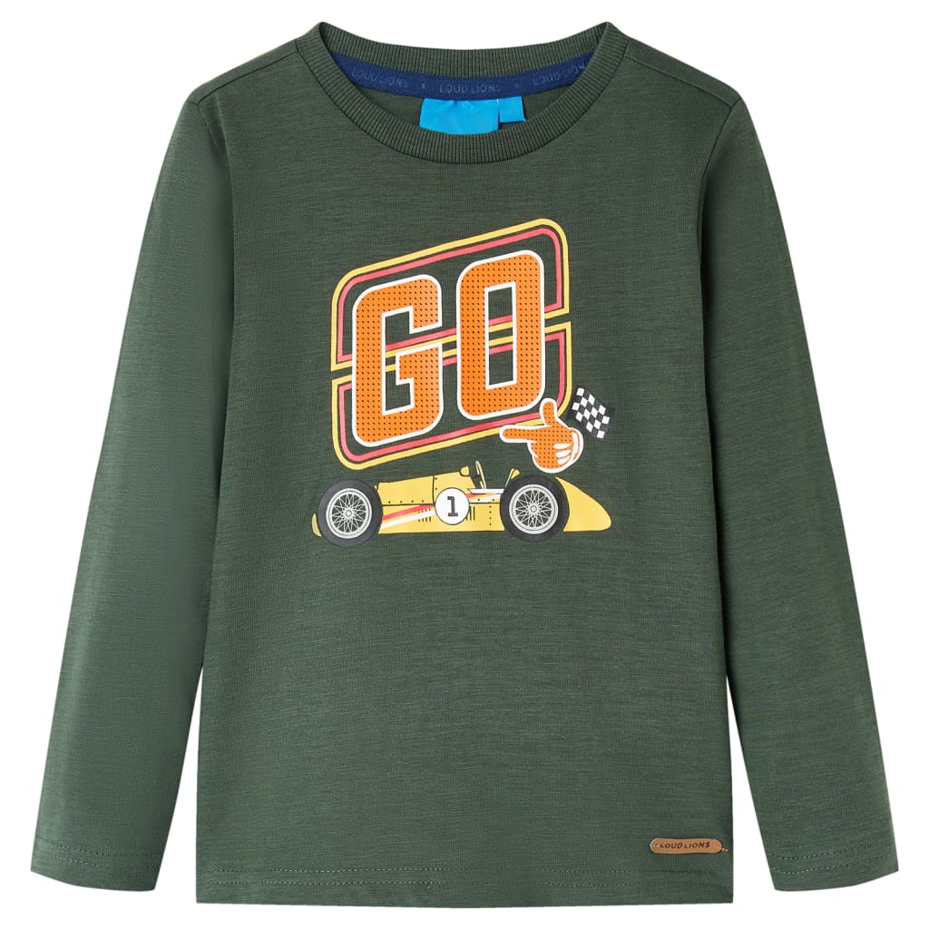 Kindershirt met lange mouwen 104 donkergroen