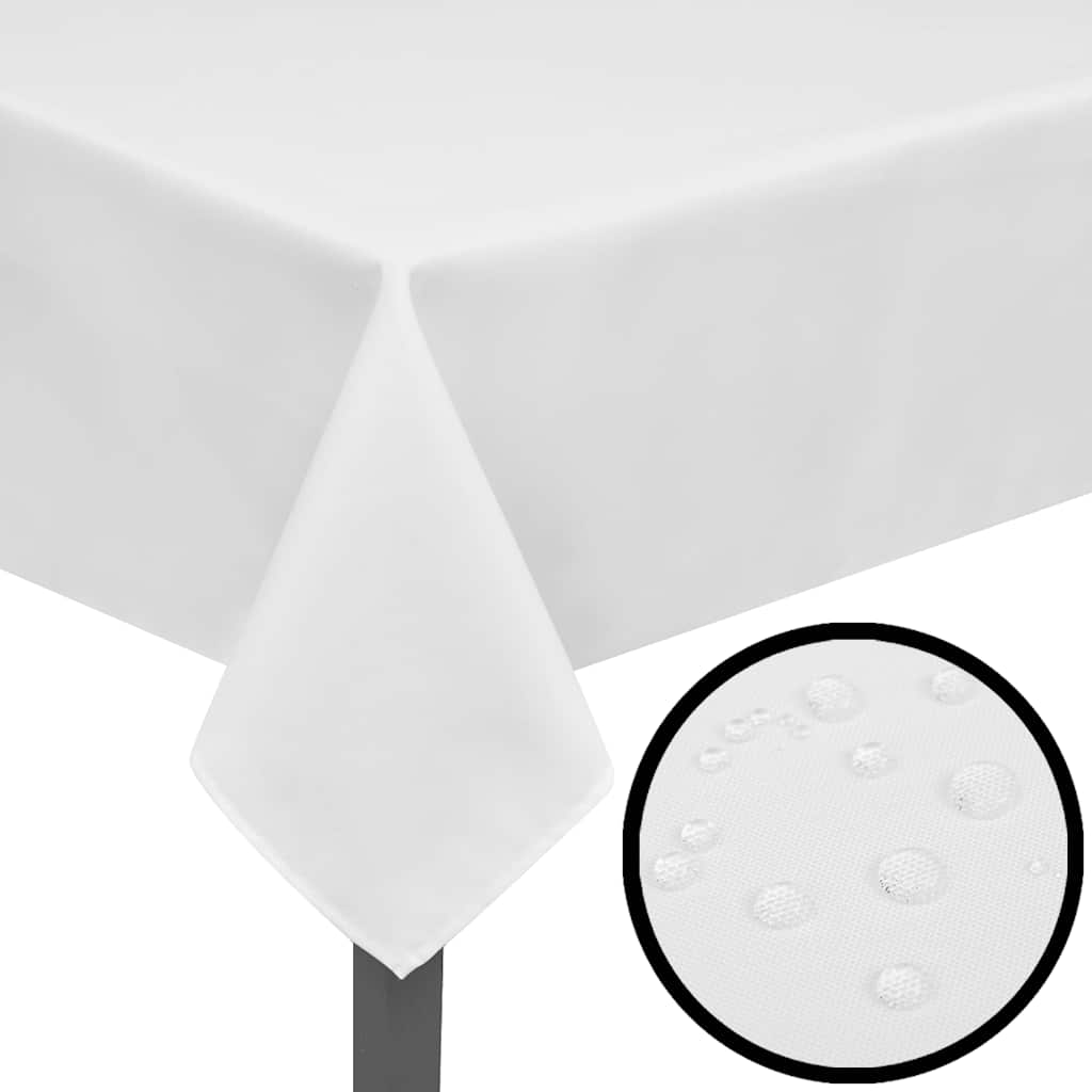 Tafelkleden wit 5 stuks 100 x 100 cm – afbeelding 1